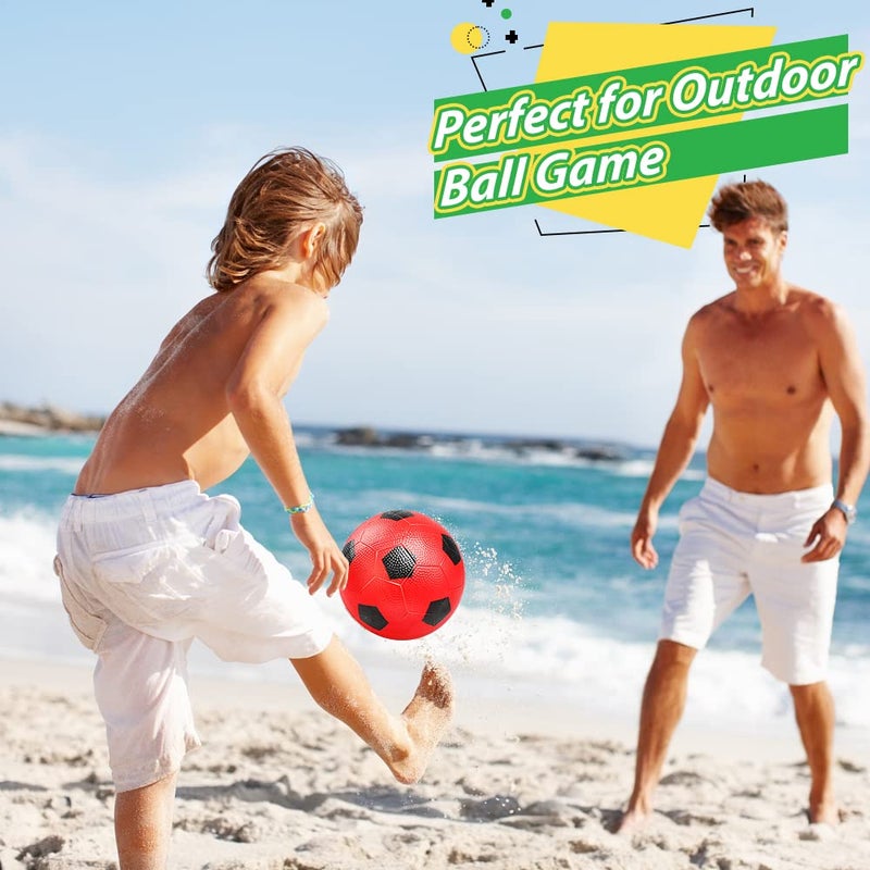 Dilabnba 6" Mini Soccer Balls for Toddlers 1-3, Kids Baby Indoor Soft Sports Toys, Pool Playground Bounce Ball Outdoor Toys Gifts for Boys Girls, Sensory Color Ball with Air Pump (3PCS) - Image 5