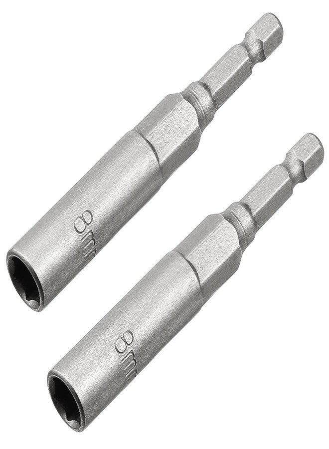 اتول مارت مثقاب تثبيت الصواميل من يوتول مارت، قطعتان، مقاس 1/4 بوصة، ساق سداسية سريعة التغيير، 8 مم، نظام متري، بدون مغناطيسي، الطول: 80 مم - Image 1