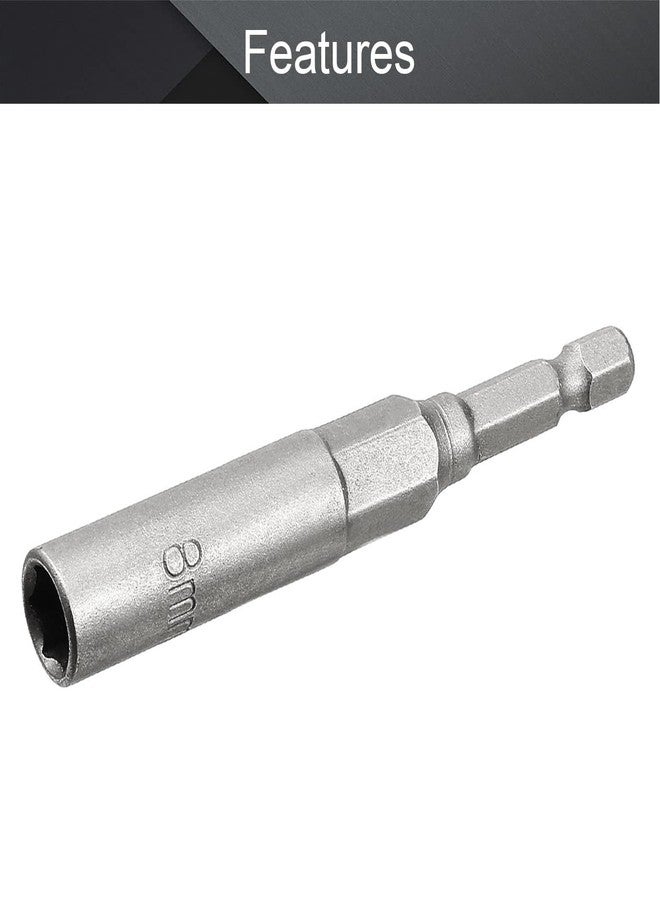 اتول مارت مثقاب تثبيت الصواميل من يوتول مارت، قطعتان، مقاس 1/4 بوصة، ساق سداسية سريعة التغيير، 8 مم، نظام متري، بدون مغناطيسي، الطول: 80 مم - Image 3