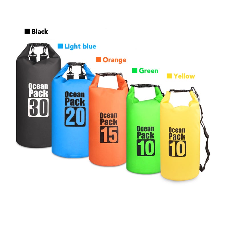 Waterproof Dry Bag 20L Green Leakage Proof Roll Top Sack - Convenient Water Floating Bag for Kayaking Beach Boating River Trekking Rafting - Image 4