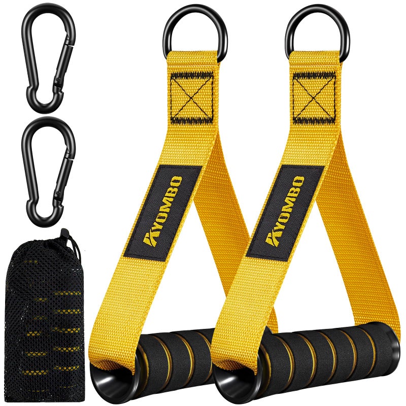 Ayombo Gym Equipment, Cable Attachments for Gym, Home Workout Equipment Machine Grip Attachments, Resistance Bands Handles for Weight Strength Trainer, Gym Heavy Duty Exercise Handle for Men - Image 1
