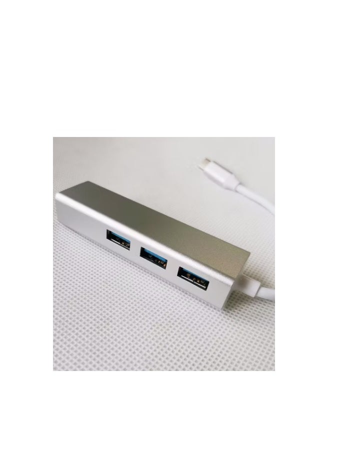 ماركة غير محددة محول من النوع C إلى RJ45 3 USB 3.0 من النوع C إلى 3 USB3.0 Hub  - Image 3