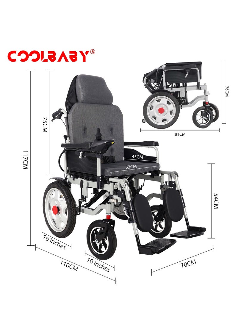 300lbs Electric Wheelchair for Adults, Motorized Full-lying Wheelchair with 20.47" Wide Cushion, 15 Miles Long Travel Range, All Terrain Motorized Wheelchair for Seniors Portable - pzsku/ZA7D0B18411B6879E5F60Z/45/_/1736929975/025e0b95-ea4a-4127-95e7-b0e653776c54