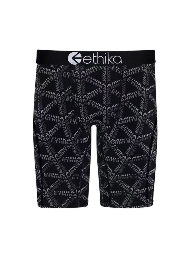 Ethika's Same Men's Underwear Boxer Trbottomy Brand Shorts Ice Silk Print Sports Quick-drying Extbottomed Leggings