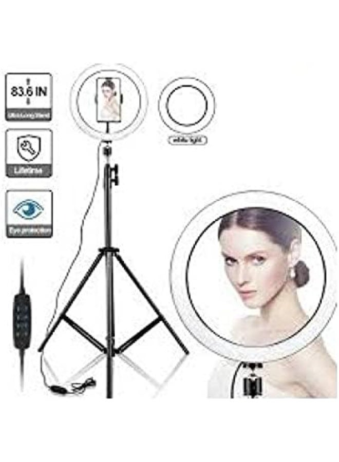 Professional Ring Light with 2 Meter Tripod Stand - High-Quality Dimmable Selfie Light for Video & Live Streaming - Easy-to-Use - Image 1