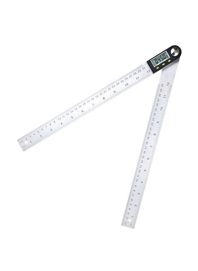 NIBEMINENT 360 Degree Digital displayAngle Ruler 200mm Silver