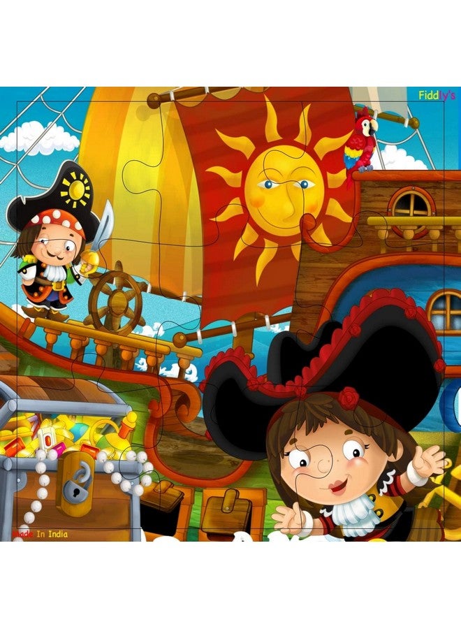 Fiddlys Fiddly's Wood Jigsaw Puzzles for Kids & Children - 9 Pieces (The Good Pirates - Pack of 4) Age 3+ - Image 5