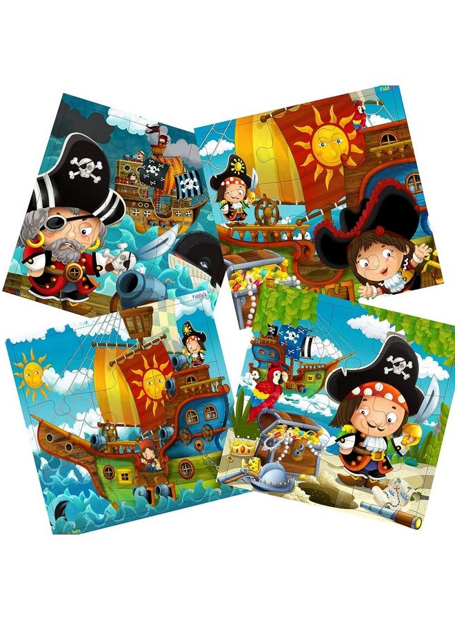 Fiddlys Fiddly's Wood Jigsaw Puzzles for Kids & Children - 9 Pieces (The Good Pirates - Pack of 4) Age 3+ - Image 2
