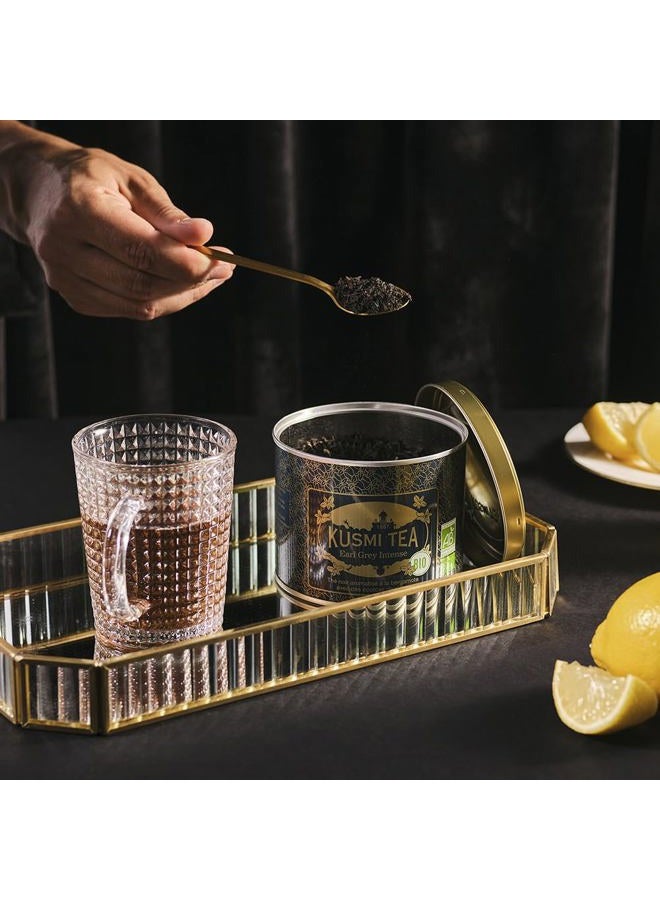 KUSMI TEA شاي كوسمي - إيرل غراي إنتنس - شاي أسود عضوي بنكهة البرغموت مع قشر الليمون - علبة معدنية 100 جرام - تكفي لحوالي 50 كوب - Image 4