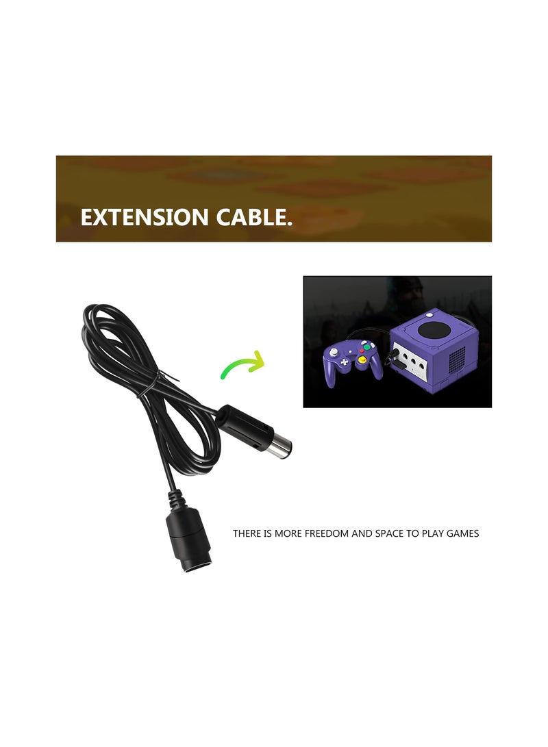 6Ft NGC Controller Extension Cable Cord for Nintendo Wii/ Gamecube Controller 4 Pack - Image 3