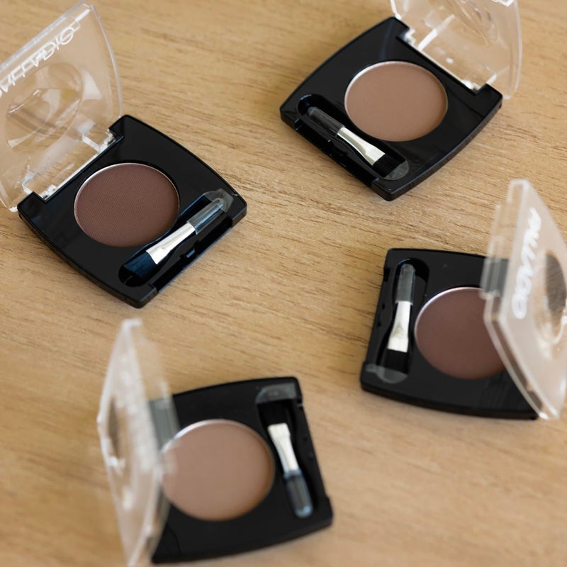 Palladio Brow Powder for Eyebrows, Soft and Natural Eyebrow Powder with Jojoba Oil & Shea Butter, Helps Enhance & Define Brows, Compact Size for Purse or Travel, Includes Applicator Brush, Dark Brown - Image 5