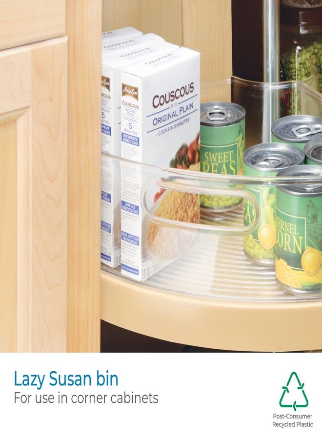 iDesign Plastic Lazy Susan Cabinet Storage Bin, 1/8 Wedge Container for Kitchen, Pantry, Counter, BPA-Free, 10.25" x 9.5" x 4", Clear - Image 4