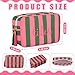 Sanwuta Mahjong Tile Bag with Zipper Striped Embroidered Mahjong Storage Pouch Mah Jong Bags for Tiles Board Game Pieces Game Party Travel Gatherings AccessoriesPink GreenClassic - Image 4