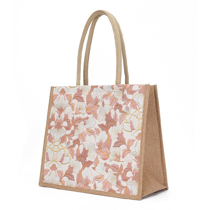 New Canvas Tote Bag Women'S Vintage Elegant Buckle Handbag Large Commuter Shopping Bag Travel Bag - Image 2