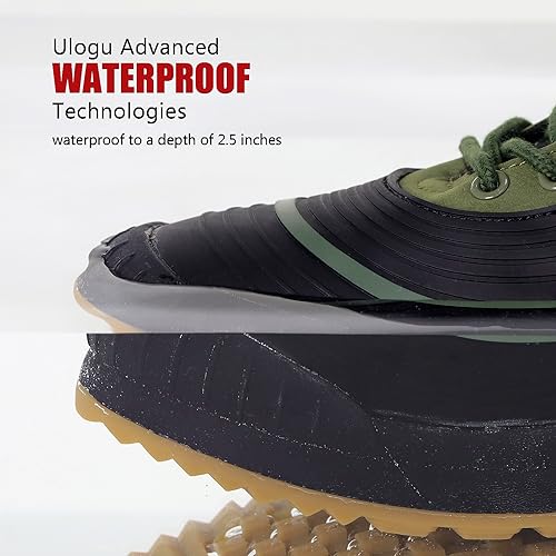 ulogu Snow Boots men Waterproof Insulated Green Duck Boots Fur Lined Warm Ankle Booties Lightweight Comfortable Winter Walking Shoes Zapatos Botas Invierno Para hombres - Image 5