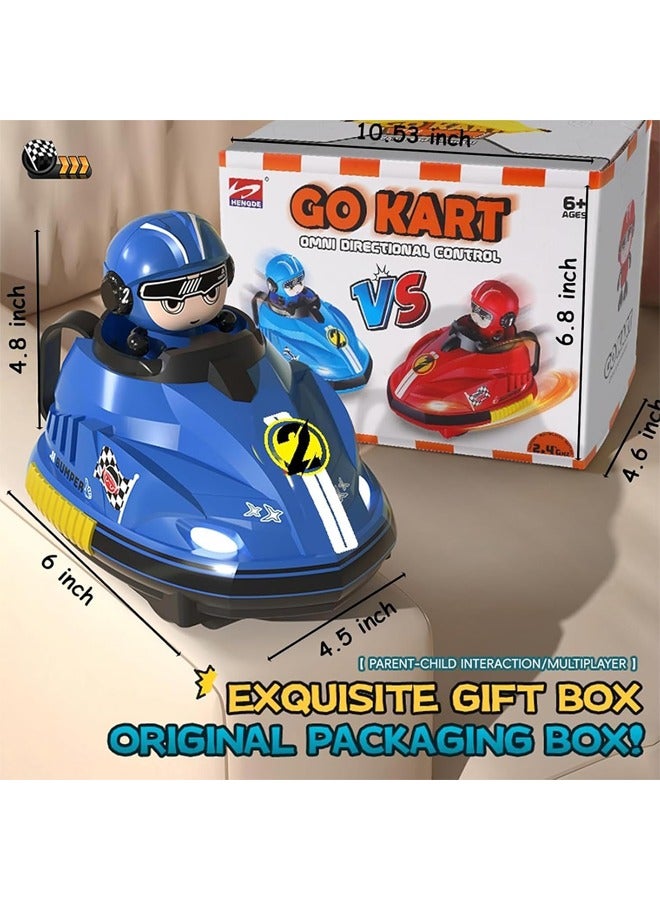 2 Pack Remote Control Battle Bumper Car for Toddlers, Radio Control Toys Music Catapult Robot Popping Up Family Interaction RC Battle Game for Kids - Image 3