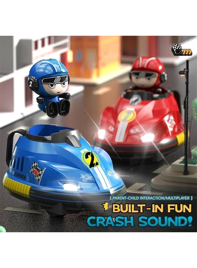 2 Pack Remote Control Battle Bumper Car for Toddlers, Radio Control Toys Music Catapult Robot Popping Up Family Interaction RC Battle Game for Kids - Image 4