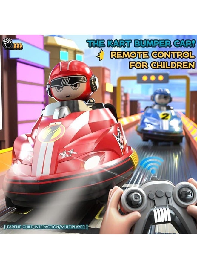 2 Pack Remote Control Battle Bumper Car for Toddlers, Radio Control Toys Music Catapult Robot Popping Up Family Interaction RC Battle Game for Kids - Image 5