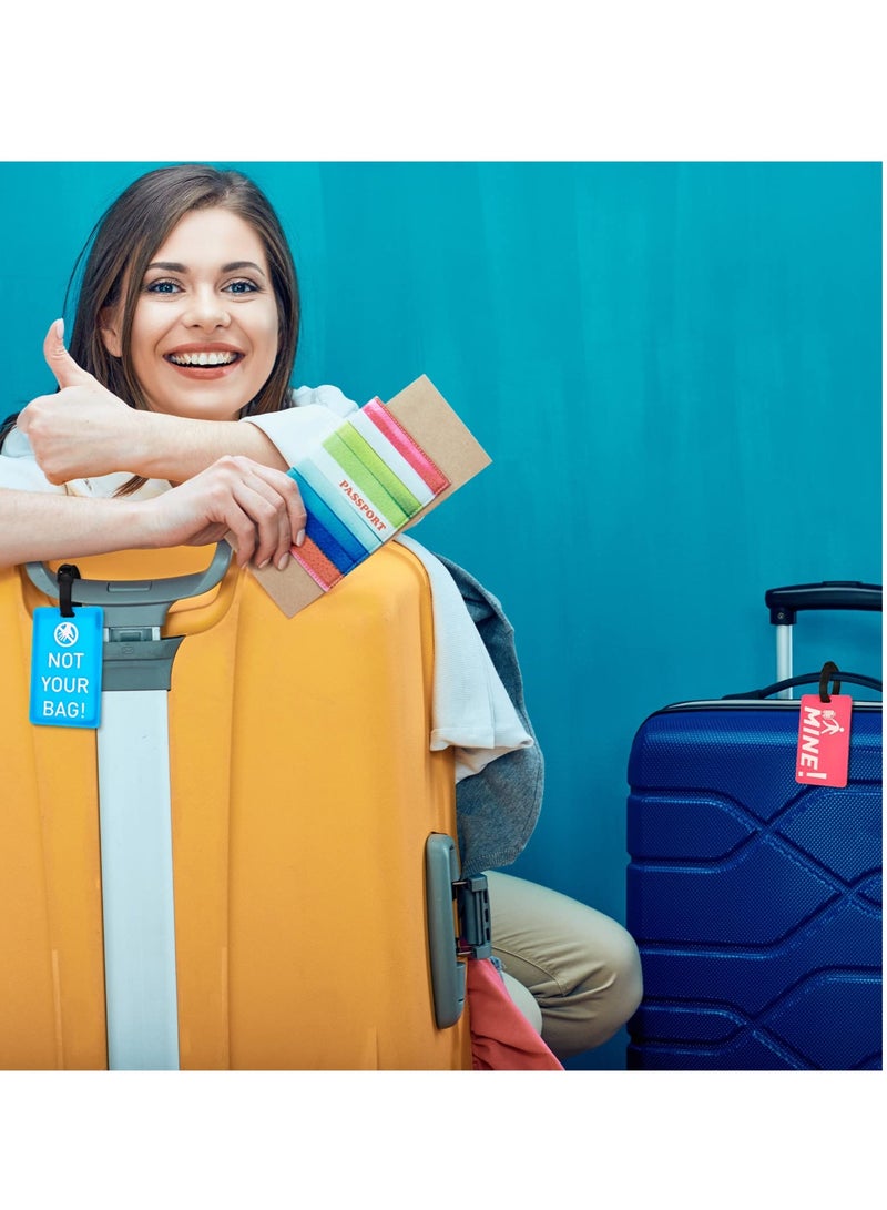 4 عبوات من بطاقات تعريف الأمتعة بطاقات الأمتعة بطاقات الحقائب بطاقة تعريف السفر مع بطاقة تعريف الاسم لمنع فقدان الأمتعة والحقائب - Image 5