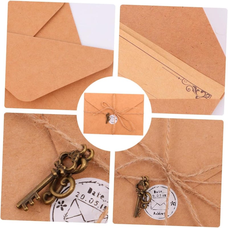 Vintage Writing Paper and Envelope Set A5 Antique Style Stationery Paper with Floral Design 2pcs for Letter Writing and Valentine’s Day Style - Image 3