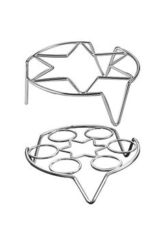 Y&D 2 Pack Round Steam Rack, 304 Stainless Steel Steaming Rack For Instant Pot Trivet Egg Stand Cooking Food Holder  - Image 1