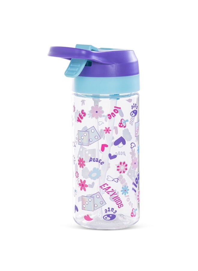 Eazy Kids Eazy Kids -Tritan Water Bottle W/ Spray 500ml - Purple  - Image 3