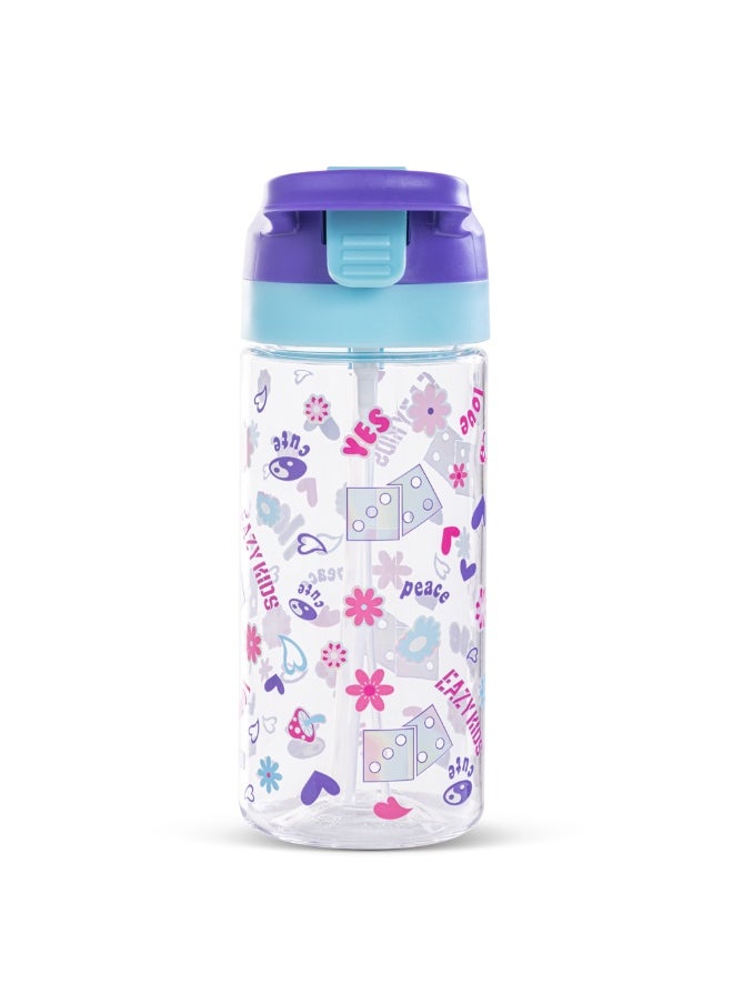 Eazy Kids Eazy Kids -Tritan Water Bottle W/ Spray 500ml - Purple  - Image 2
