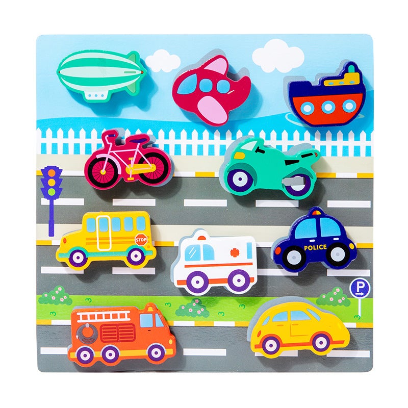 Hook And Loop Three-Dimensional Tearing Puzzle Wooden Large Particle Matching Building Blocks Children'S Early Education Puzzle Puzzle Toy - Image 1