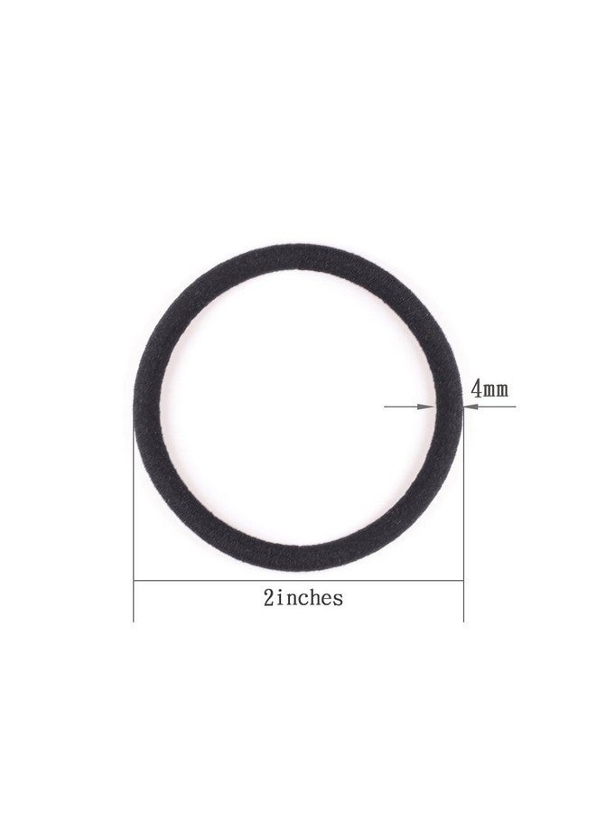 GOSICUKA 120 Pieces Black Hair Ties for Thick and Curly Hair Ponytail Holders Hair Elastic Band for Women or Men(4mm) - Image 2