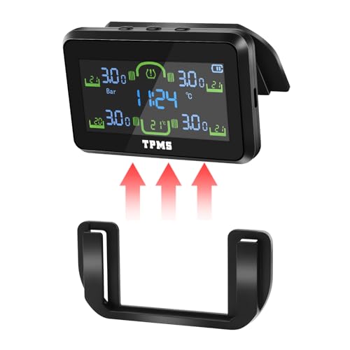 Avutrel Wireless Solar TPMS with Real-Time Display, Solar/USB Charging & Easy Install,Tire Pressure Monitoring System for Cars, SUVs, Sedans, RVs,4 External Sensors, Alarm for Drivers & Fleet Owners - Image 4