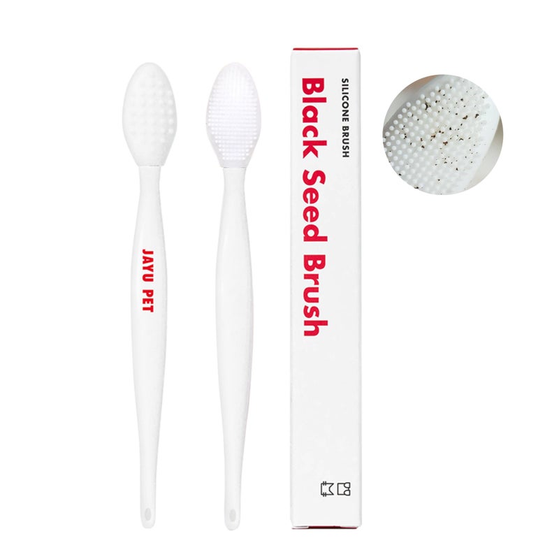 JAYU PET Black Seed Brush - Cat Grooming Brush for Chin Acne & Blackhead Exfoliation, Double-sided (1PCS) - Image 1