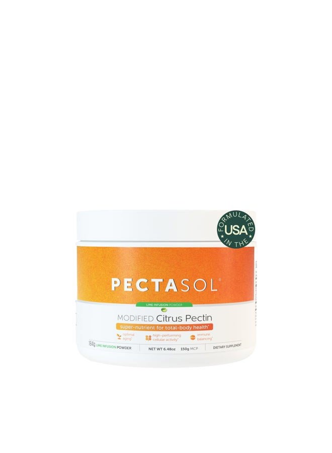 EcoNugenics PectaSol Modified Citrus Pectin – 184g Lime Powder – Total-Body Health Supplement to Support Heart, Immune System, Inflammation Response & Healthy Aging + Maintain Healthy Galectin-3 Levels  - Image 1
