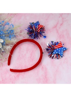 HOXIEYA Independence Day Headbands Satr Shape With Shiny Glitter Deisgn 4Th Of July Hair Band Patriotic Hair Band Holiday Party Gift Independence Day Hair Accessories Headwear For Cosplay-Star  - Image 1