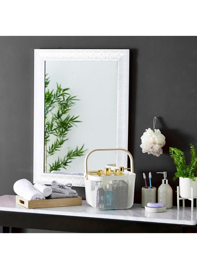 هوم بوكس سلة تخزين بمقبض خشبي - 25x25x17 سم - Image 4