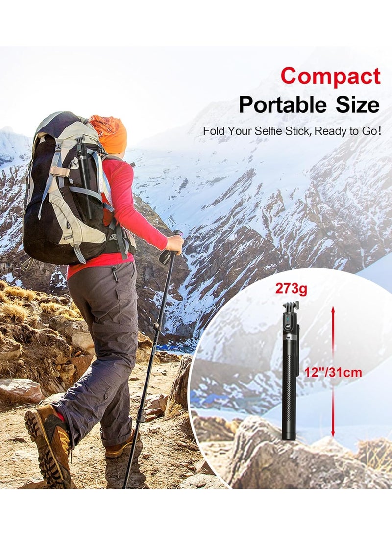 Selfie Stick Tripod with Remote and LED Fill Light, 70 Inch Extendable Phone Holder for Travel, Vlogging, Live Streaming & Photos – Compatible with iPhone & Android - Image 4