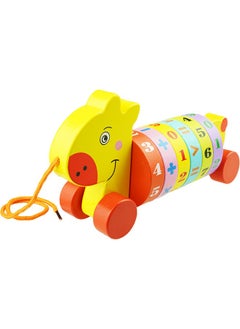 BAYBEE 2 In 1 Wooden Pull Along Toy For Toddlers With Arithmetic, Educational Pull/Push Arithmetic Toy With Numbers, Addition, Subtraction Learning Activity Montessori Push Toy For Boys, Girls 1+Years  - Image 1