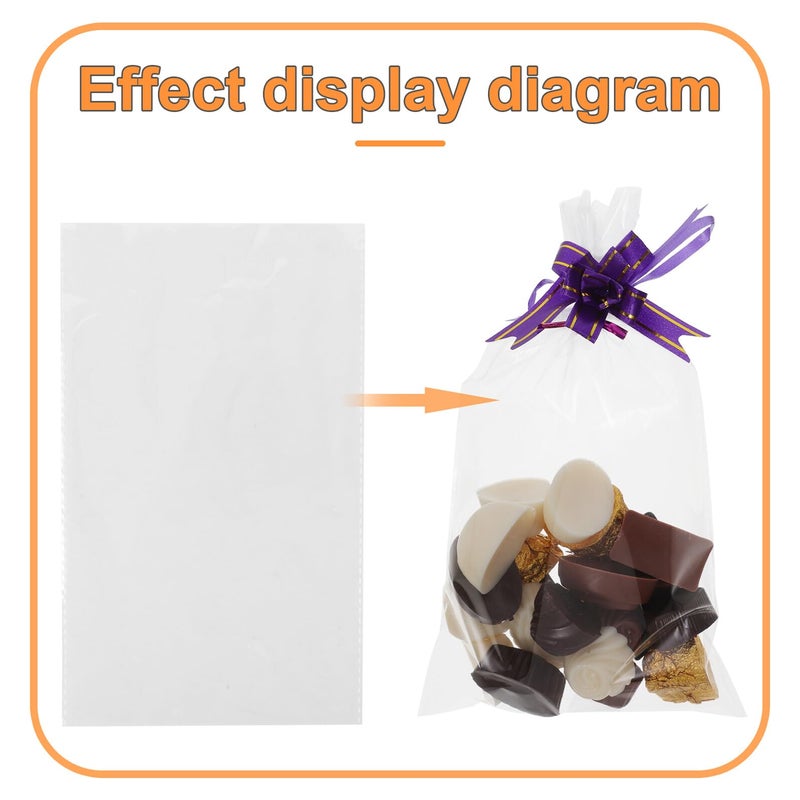 400pcs Cellophane Treat Bags 15x25cm With Pull Bows And Metal Ties For Candy Cookie Party Favor Wrapping - Image 4