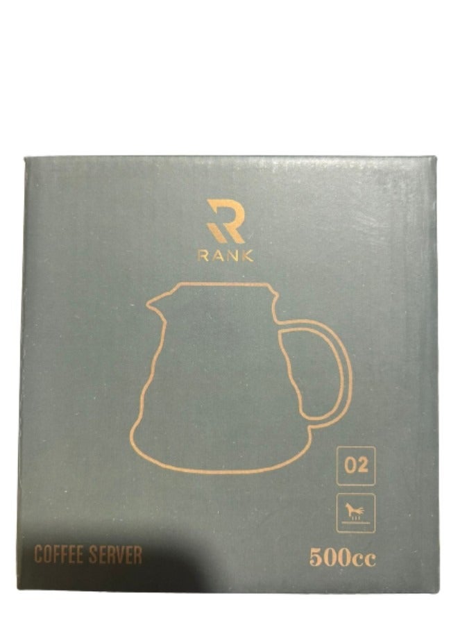 RANK V60 Coffee Server Heat Resistant Glass Pot Pour Over Coffee Tea Server Kettle Coffee Maker Clear 600ml - Image 3