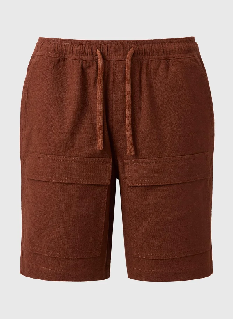 Matalan Rust Textured Cargo Shorts