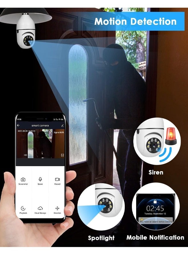 Generic - Spotlight Security Camera, Wireless Outdoor WiFi Security Cameras, Cameras for Home Security, Outdoor, Motion Detection and Alarm,Security Camera, Automatic Tracking, Two-Way Audio, Motion Detection Ball Camera - Image 1