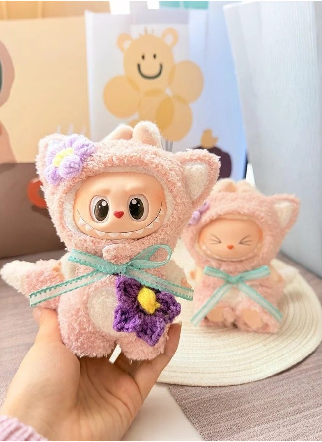 Paka Rabbit doll handmade crochet clothing set for labubu (without doll) (Applicable to 17 cm)    Compatible with Have a Seat/Macaron Series  - Image 3