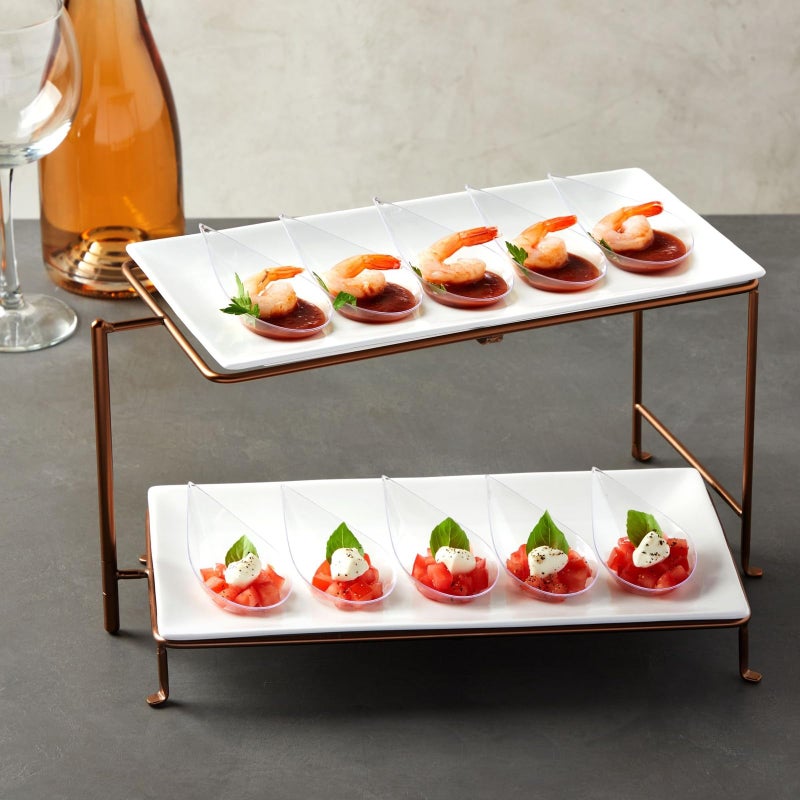 Juvale Mini Appetizer Plates and Tear Drop Spoons for Weddings (Clear  72 Pieces) - Image 2
