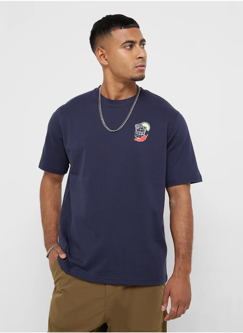 سفنتي فايف Oversized Graphic T-Shirt
