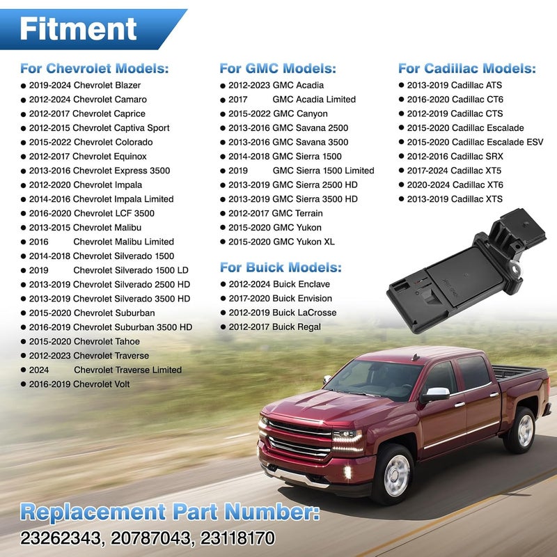TOP-MAX Mass Air Flow Sensor Compatible with Chevy Silverado Suburban Tahoe Camaro Impala Malibu GMC Sierra Yukon Buick Enclave Regal Lacrosse Cadillac SRX Escalade, MAF Sensor Replace for 23262343 - Image 2