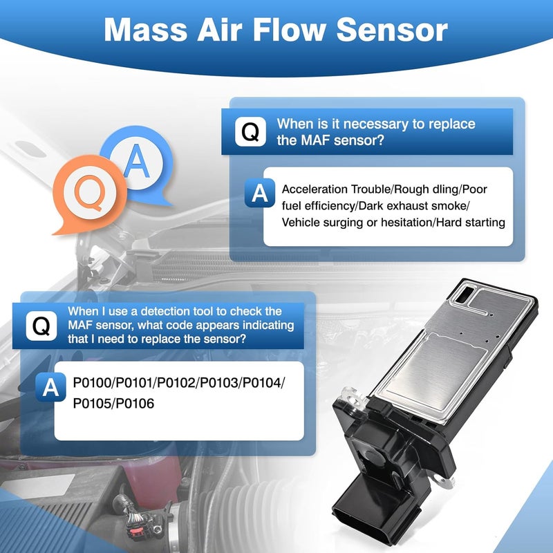 TOP-MAX Mass Air Flow Sensor Compatible with Chevy Silverado Suburban Tahoe Camaro Impala Malibu GMC Sierra Yukon Buick Enclave Regal Lacrosse Cadillac SRX Escalade, MAF Sensor Replace for 23262343 - Image 5