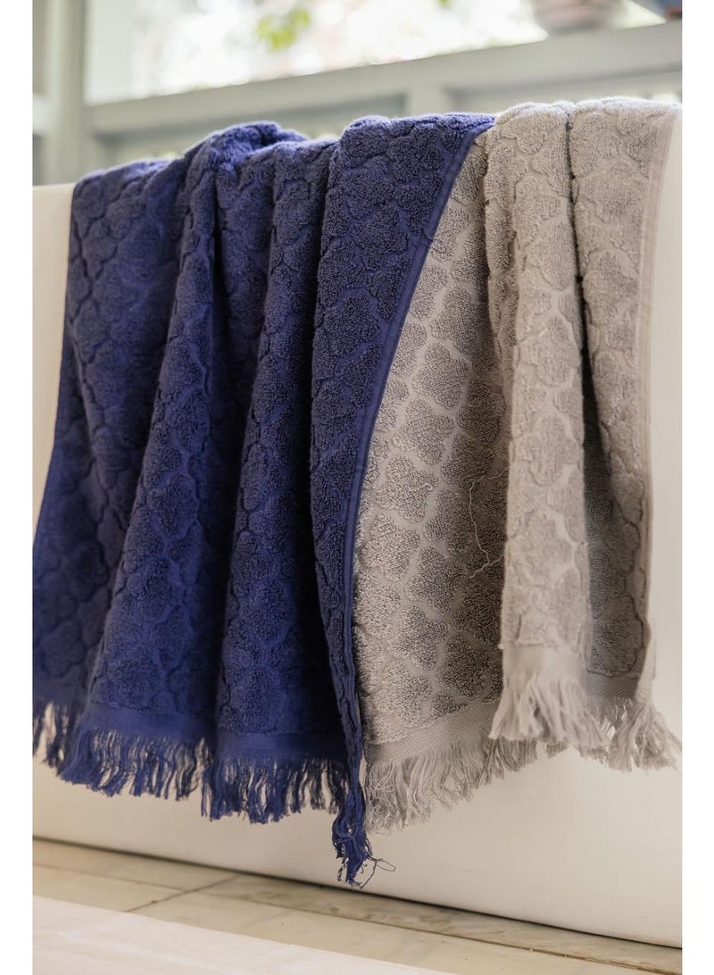 More cottons  منشفة جاكار تافهة 600 جرام لكل متر مربع 50 × 100  - Image 2