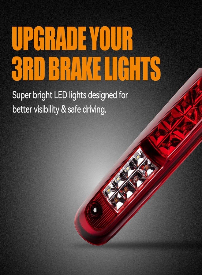 Cxdar Third 3rd Brake Light, LED High Mount Stop Light for 2007-2013 Chevy Silverado/GMC Sierra 1500 2500HD 3500HD, Rear Center Cab Roof Tail Cargo Lamp, Red Lens - Image 3