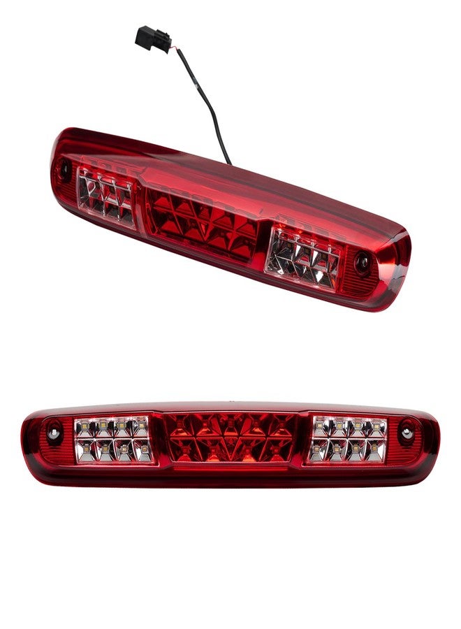Cxdar Third 3rd Brake Light, LED High Mount Stop Light for 2007-2013 Chevy Silverado/GMC Sierra 1500 2500HD 3500HD, Rear Center Cab Roof Tail Cargo Lamp, Red Lens - Image 1