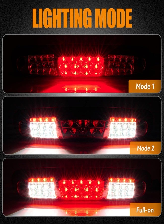 Cxdar Third 3rd Brake Light, LED High Mount Stop Light for 2007-2013 Chevy Silverado/GMC Sierra 1500 2500HD 3500HD, Rear Center Cab Roof Tail Cargo Lamp, Red Lens - Image 2