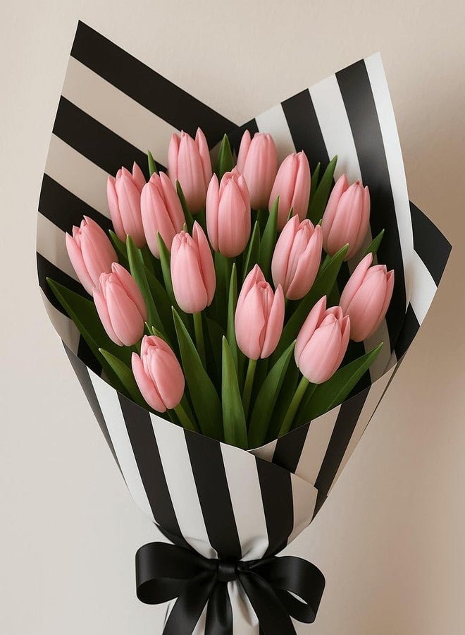 BBJ WRAPS Flower Wrapping Paper Floral Bouquet Wraps for Florist Supplies, 20 Sheets 23.6x23.6 Inch (Black) - Image 4